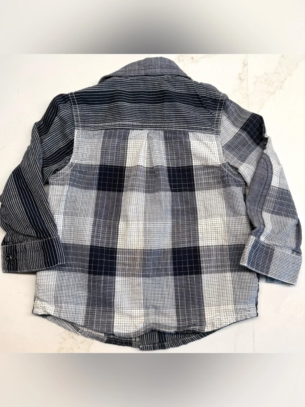 Genuine Kids OshKosh 18M Hoodie & Plaid Shirt Set